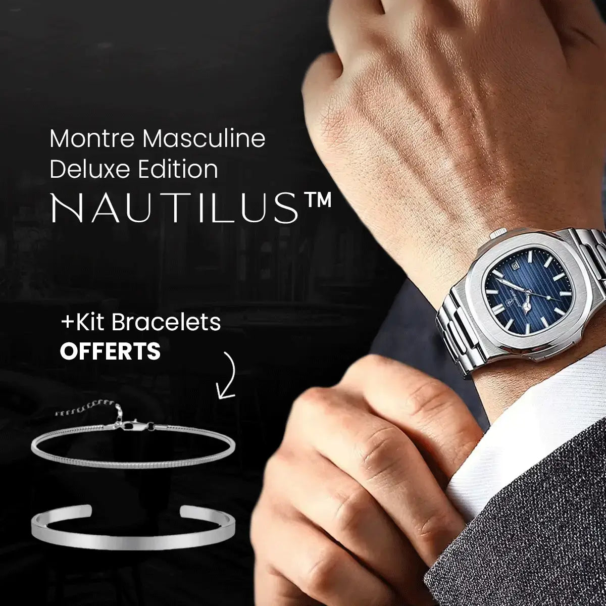 Men’s Luxe Nautilus™ Watch with a free strap kit – A real bargain!