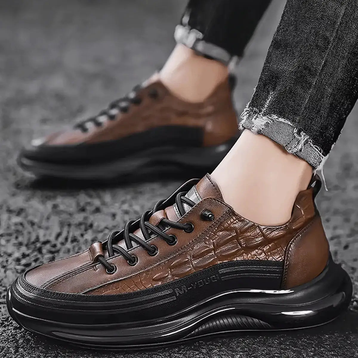 Drako® Herren Croc Skin Sneakers