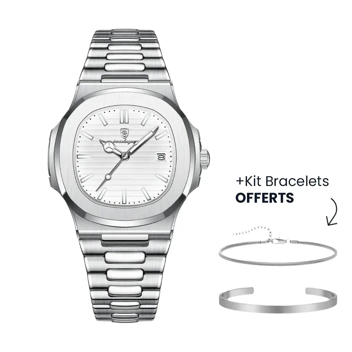 Men’s Luxe Nautilus™ Watch with a free strap kit – A real bargain!