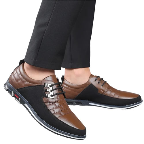 Malvin - Elegant lace-up shoes made of synthetic leather