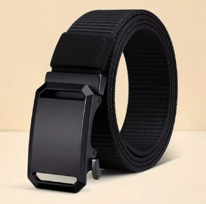 New automatic buckle belt, tactical canvas belt for work, casual wear, and outdoor activities, military training pants belt for men