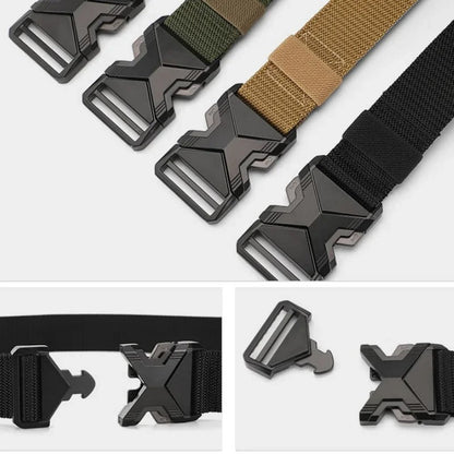 The New Men's 125cm Buckle Belt Nylon Braided Lightweight Breathable Daily Commuter Men's Belt