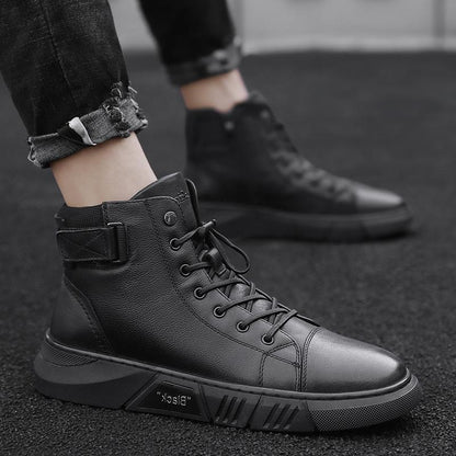 Hector - Robuste schwarze Lederstiefel für Herren